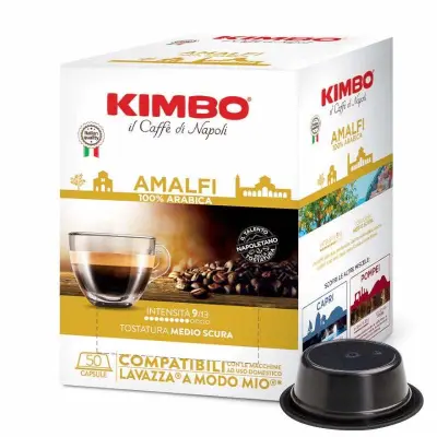 50 Capsule Caffè KIMBO Compatibili Lavazza a Modo Mio - Miscela Amalfi