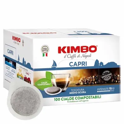 100 KIMBO Compostable Coffee Pods Ese 44 - Capri Blend