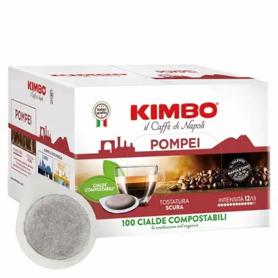 100 KIMBO Compostable Coffee Pods Ese 44 - Pompei Blend