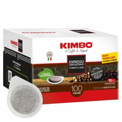 100 KIMBO Compostable Coffee Pods Ese 44 - Napoli Blend