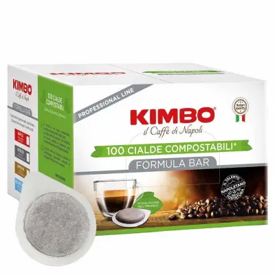 100 KIMBO Compostable ESE 44 Pods - Napoli DEK Decaf Blend