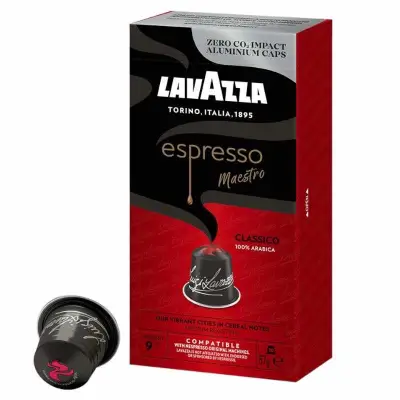10 Capsule Caffè Lavazza Espresso Maestro Classico compatibili Nespresso Alluminio