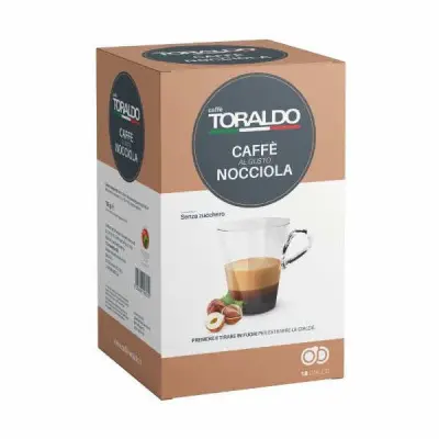 18 Coffee Pods with Hazelnut flavor Caffè Toraldo