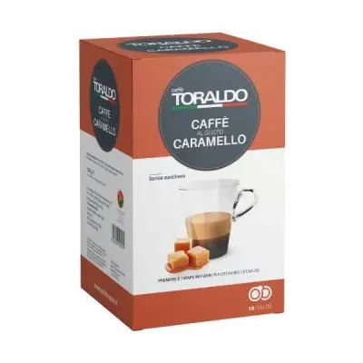 18 Caramel flavored coffee pods Caffè Toraldo
