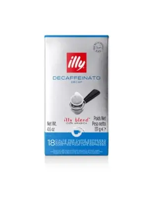 18 Single-dose E.S.E. Pods Illy Decaffeinated 100% Arabica