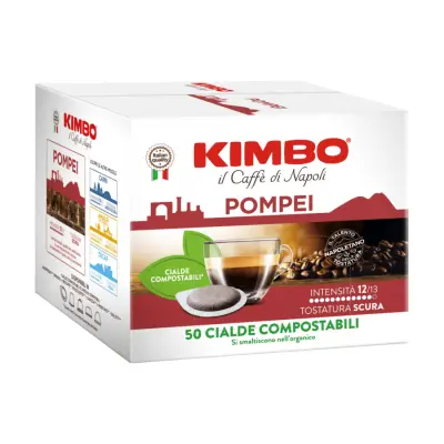 50 KIMBO Compostable Coffee Pods Ese 44 - Pompei Blend