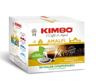 50 KIMBO Compostable Coffee Pods Ese 44 - Amalfi Blend