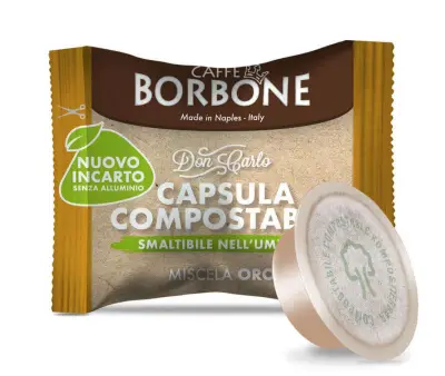 50 KOMPOSTOWALNYCH KAPSUŁEK BORBONOWYCH Oro Don Carlo dla Lavazza A Modo Mio