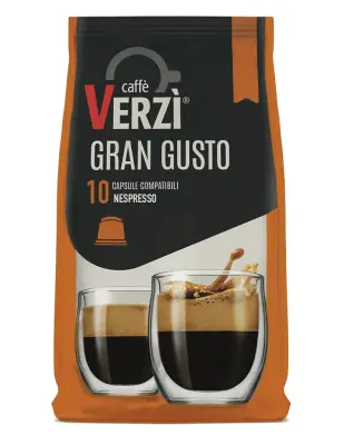 10 kapsułek Verzì Gran Gusto Blend kompatybilnych z Nespresso