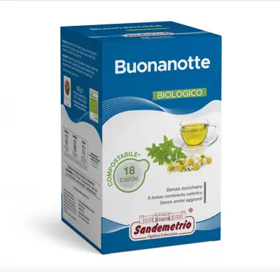 Sandemetrio Goodnight Herbal Tea 18 Ese Pods 44 Filter Paper