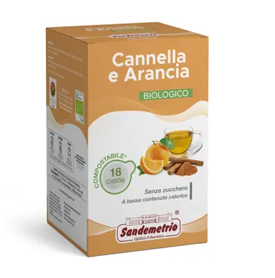 Sandemetrio Cinnamon and Orange Herbal Tea 18 Ese Pods 44 Filter Paper