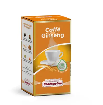 Sandemetrio Ginseng Coffee 18 Ese Pods 44 Filter Paper