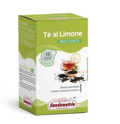 Sandemetrio Organic Lemon Tea 18 Ese Pods 44 Filter Paper