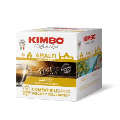 16 Capsule Caffè KIMBO Compatibili Nescafè Dolce Gusto - Miscela Amalfi
