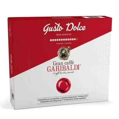 50 Gran Caffè Garibaldi Gusto Dolce Capsules compatible Nespresso® Professional* - Aluminum Pods