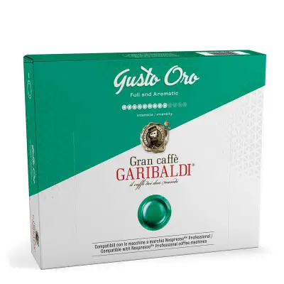 50 Gran Caffè Garibaldi Gusto Oro capsules compatible with Nespresso® Professional* - Aluminum pods