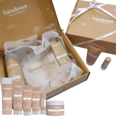 Geschenkbox Komplettlinie Sandemè mit grünem Kaffee – Naturkosmetik-Set zur Hautpflege