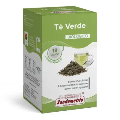 Sandemetrio Organic Green Tea 18 Ese Pods 44 Paper Filter