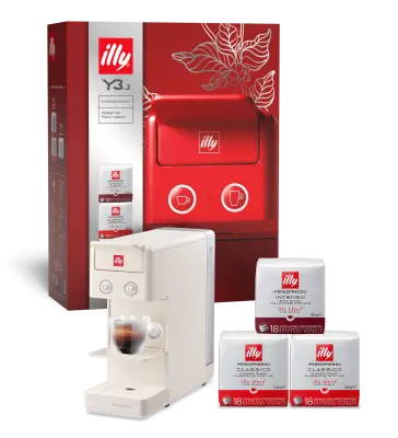 PROMOZIONE Illy Y3.3 ESPRESSO & COFFEE - Macchina da Caffè Iperespresso Bianca e 3 confezioni di capsule