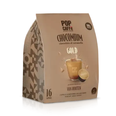 16 capsule Pop Coffee CHOCOMIUM GOLD Chocolate Van Houten Dolce Gusto Compatible