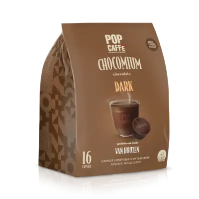 16 capsule Pop Coffee CHOCOMIUM DARK Chocolate Van Houten Dolce Gusto Compatible