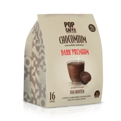 16 capsule Pop Coffee CHOCOMIUM DARK PREMIUM Chocolate Van Houten Dolce Gusto Compatible