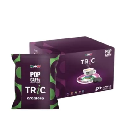 50 Capsule Dolce Gusto Pop Caffè Tric Miscela Cremoso Confezionate Singolarmente