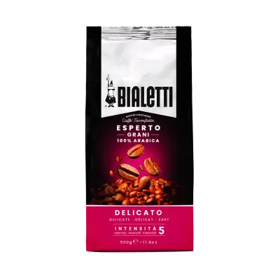 500gr Bialetti Caffè In Esperto Grani Miscela Delicato - Arabica