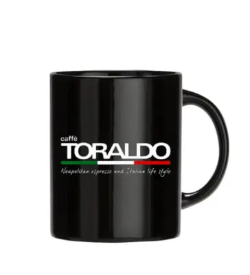 Toraldo Kaffeebecher Becher - Eleganza Nero Opaco, 350 ml