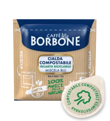 150 ESE Pods BORBONE Blue Blend 44mm - Classic Bar Blend Creamy & Balanced