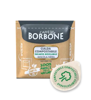 150 BORBONE Black Blend ESE Pods - Compostable 44mm