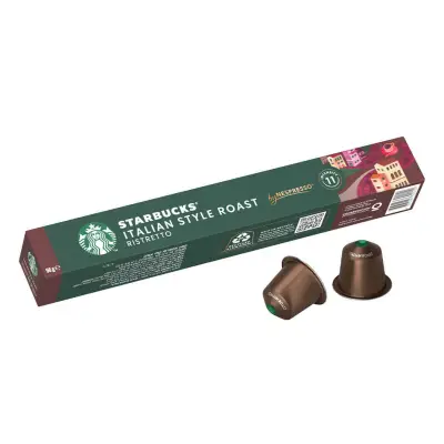 10 Starbucks Coffee Capsules Italian Style Roast by Nespresso for Nespresso machines