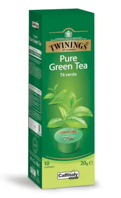 10 Capsule Twinings Tè Verde Puro - Sistema Caffitaly Originale