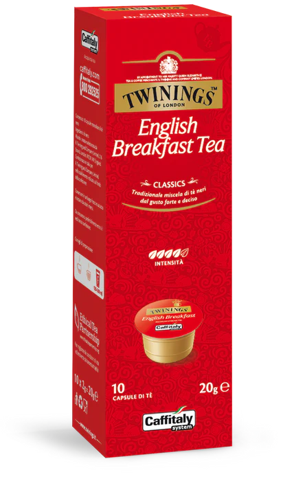 Twinings English Breakfast Tee – 10 Originalkapseln für Caffitaly System