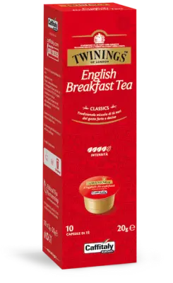 10 Capsule Twinings English Breakfast Tea - Sistema Caffitaly Originale