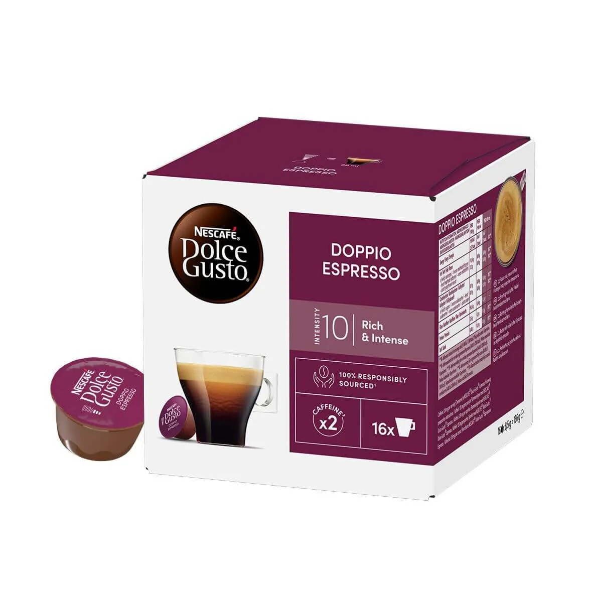 Nescafé® Espresso Doppio – 16 capsule compatibili Dolce Gusto®