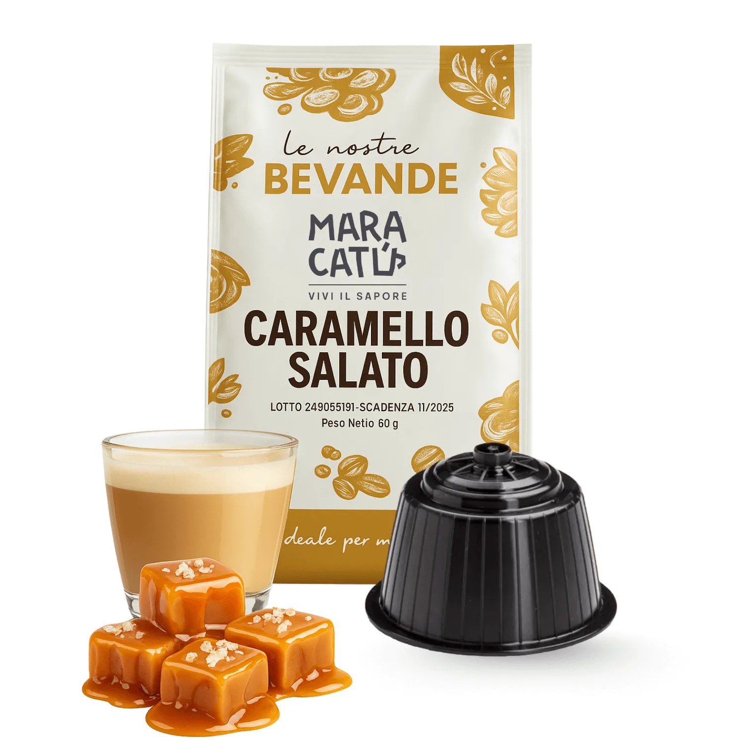 Maracatú Salted Caramel – 8 Capsules Compatible with Dolce Gusto®