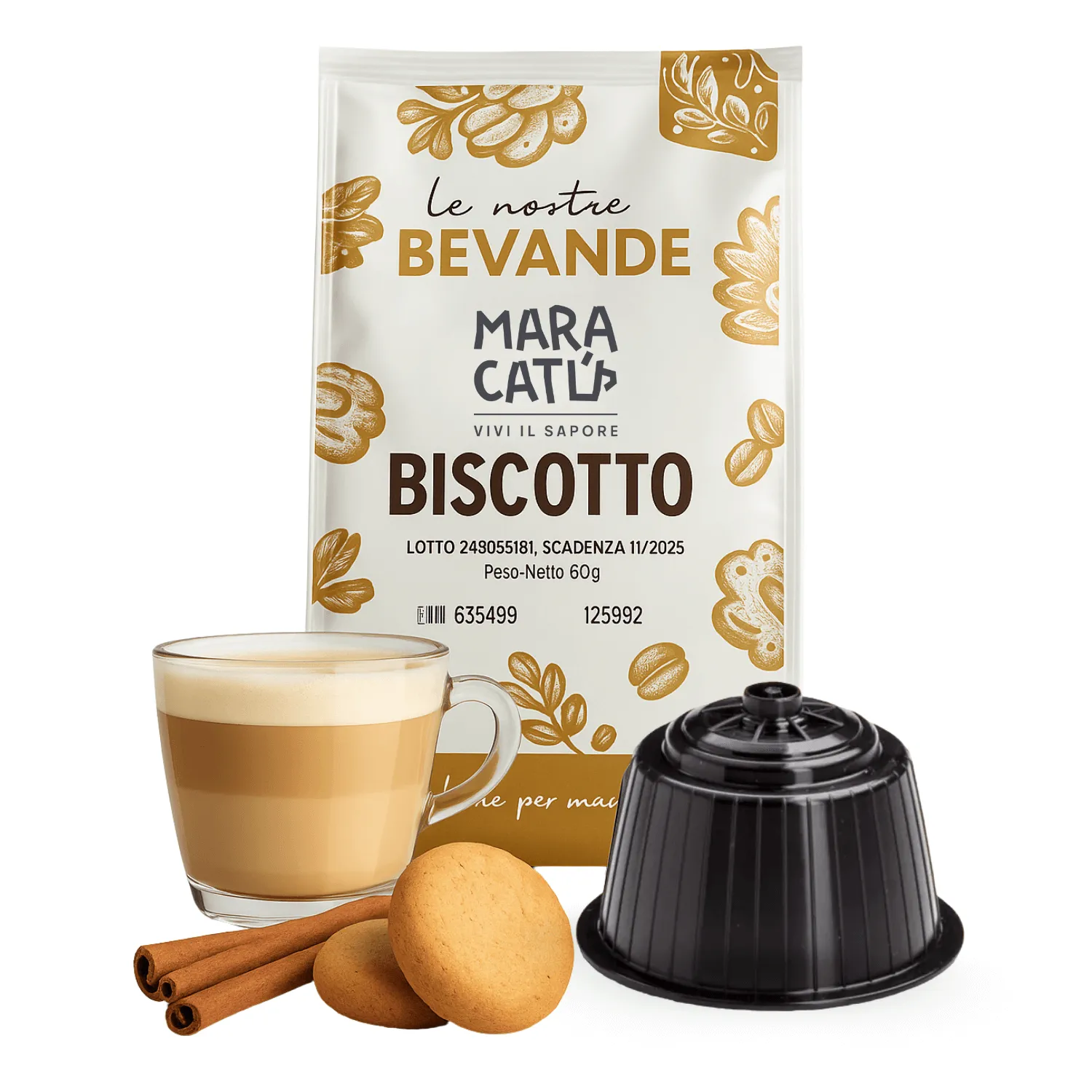 8 Capsules Biscotto Maracatú – Compatible with Nescafé Dolce Gusto®