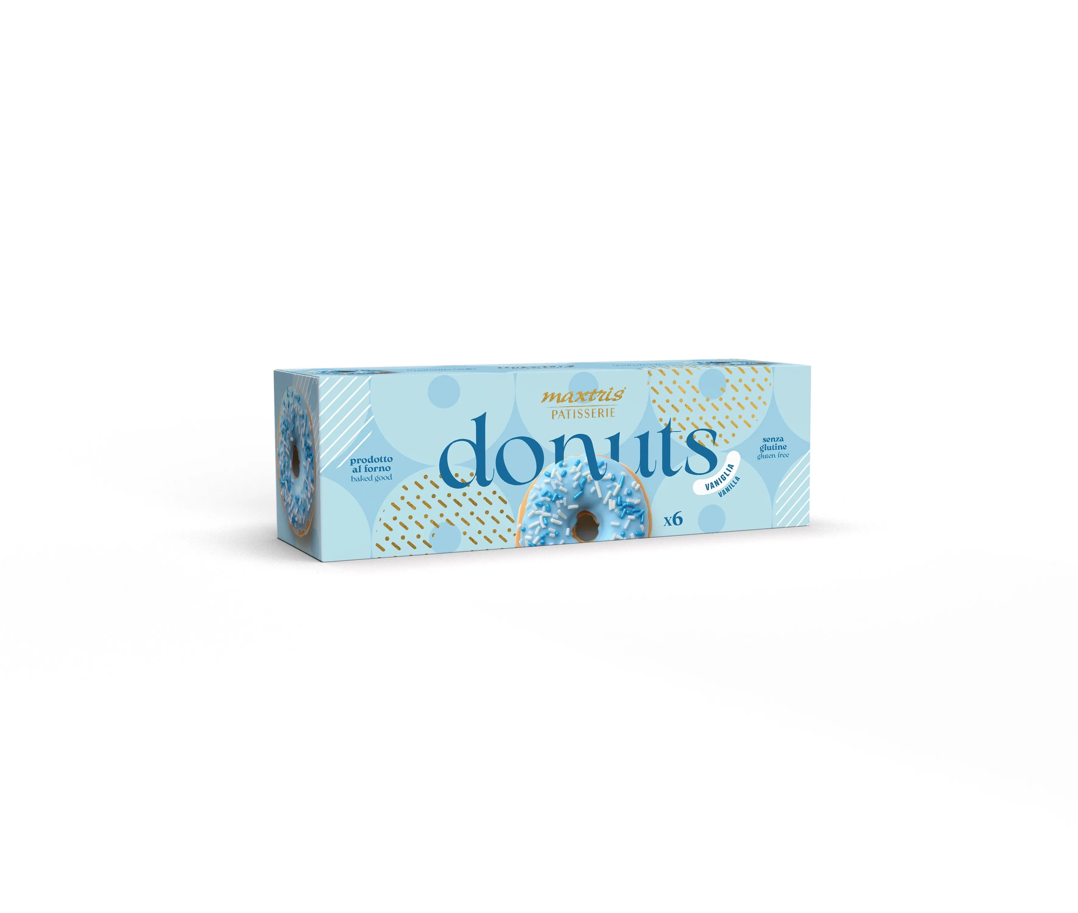 6 Stück Maxtris Donuts Vanille - Vanille-Donuts glutenfrei