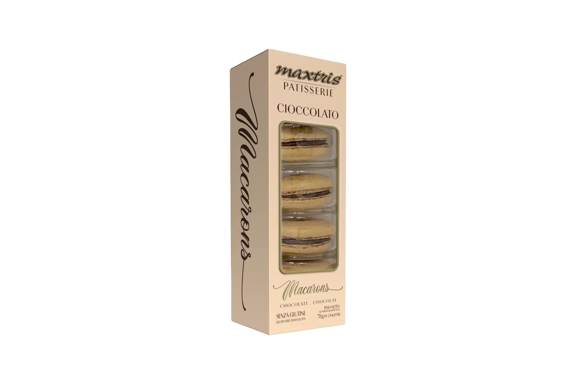 5 pezzi Macarons Tortora al gusto di Cacao - dolci italiani