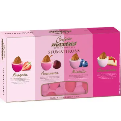 Confetti Maxtris Cioccolato Sfumati Rosa - confetti italiani 1kg