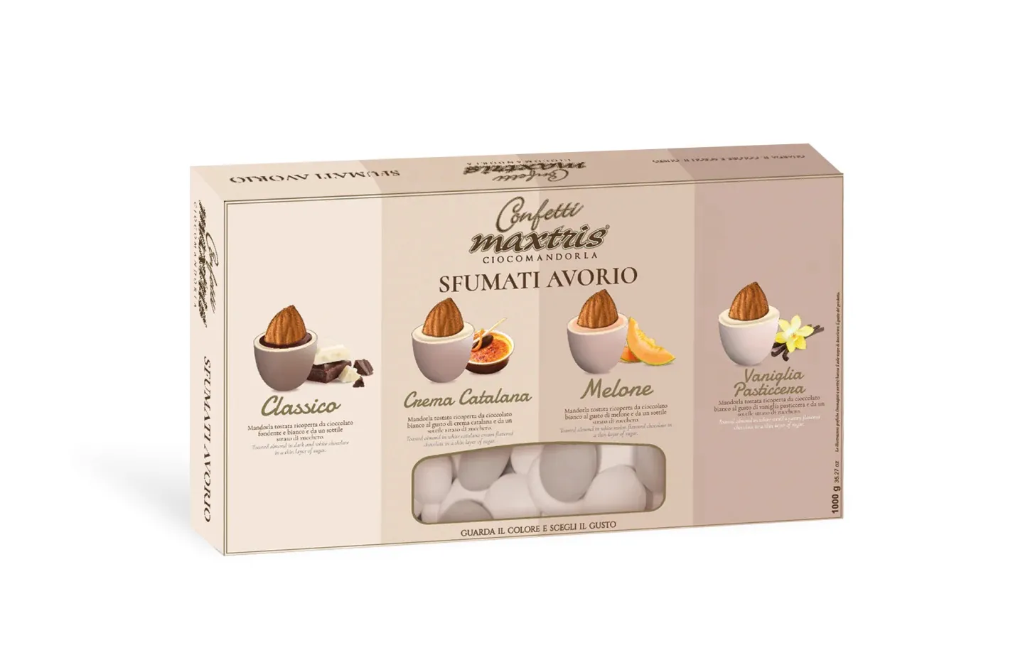 Maxtris Sfumati Avorio - confetti italiani color avorio