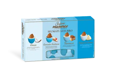 1Kg Maxtris Ciocomandorla Sfumati Azzurro - confetti blu 1kg