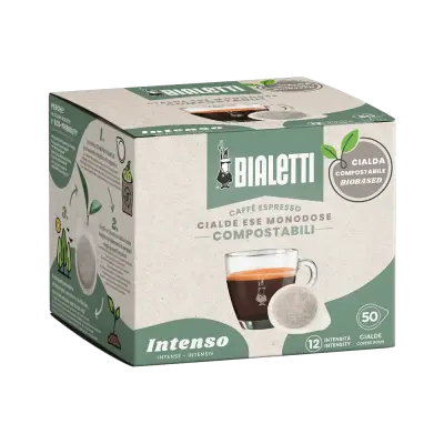 Bialetti Intenso Single-Dose Espresso Pods – 50 ESE 44