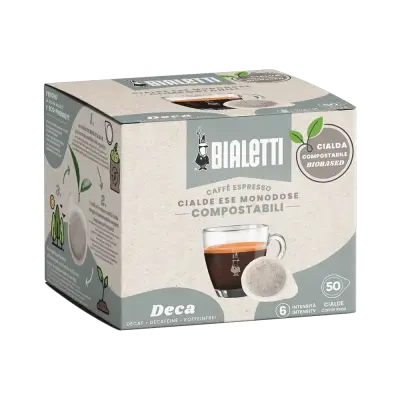 Bialetti Espresso Pods Decaffeinato – 50 ESE 44mm Pods