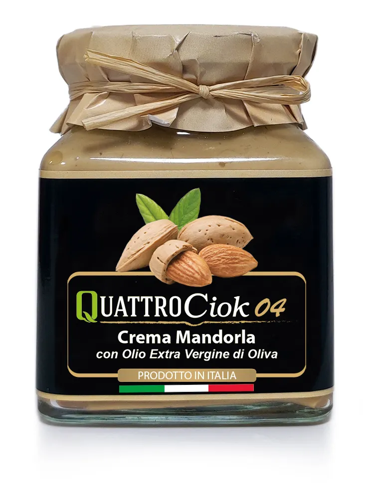 Quattrociocchi Mandelcreme mit Nativem Olivenöl Extra – 320g