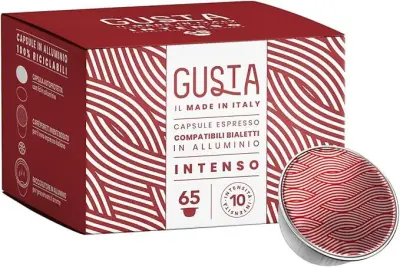 65 aluminiowych kapsułek BIALETTI Gusta INTENSO