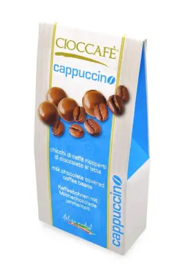 Cioccafè CAPPUCCINO – Chicchi di Caffè Ricoperti di Cioccolato al Latte 125 g