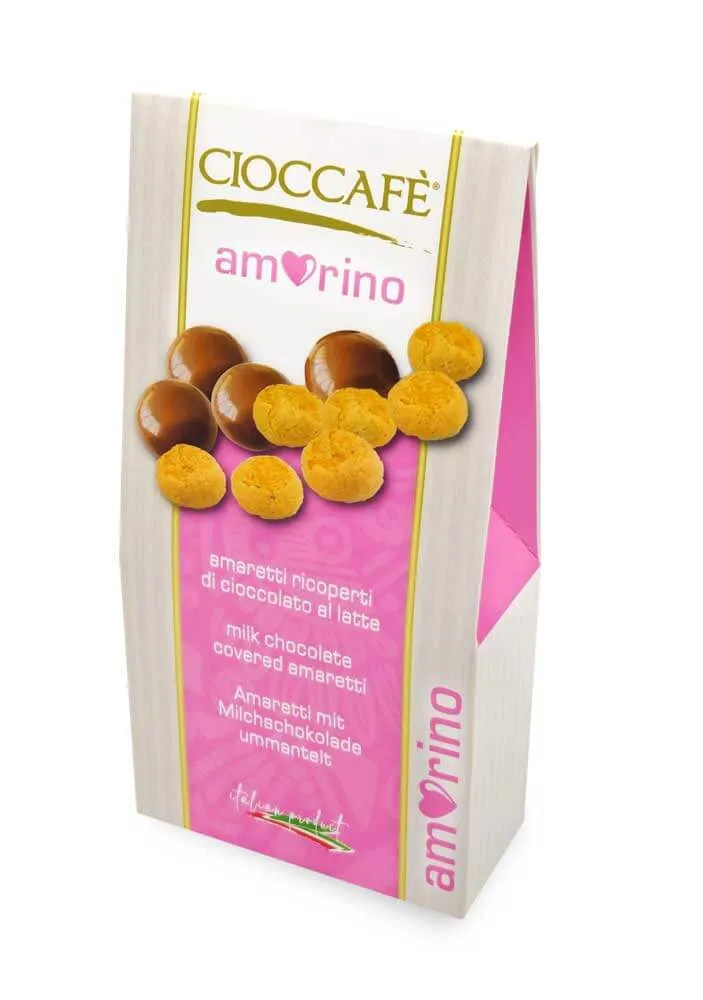 Cioccafè AMORINO – Mini-Amaretti in Milchschokolade 125 g