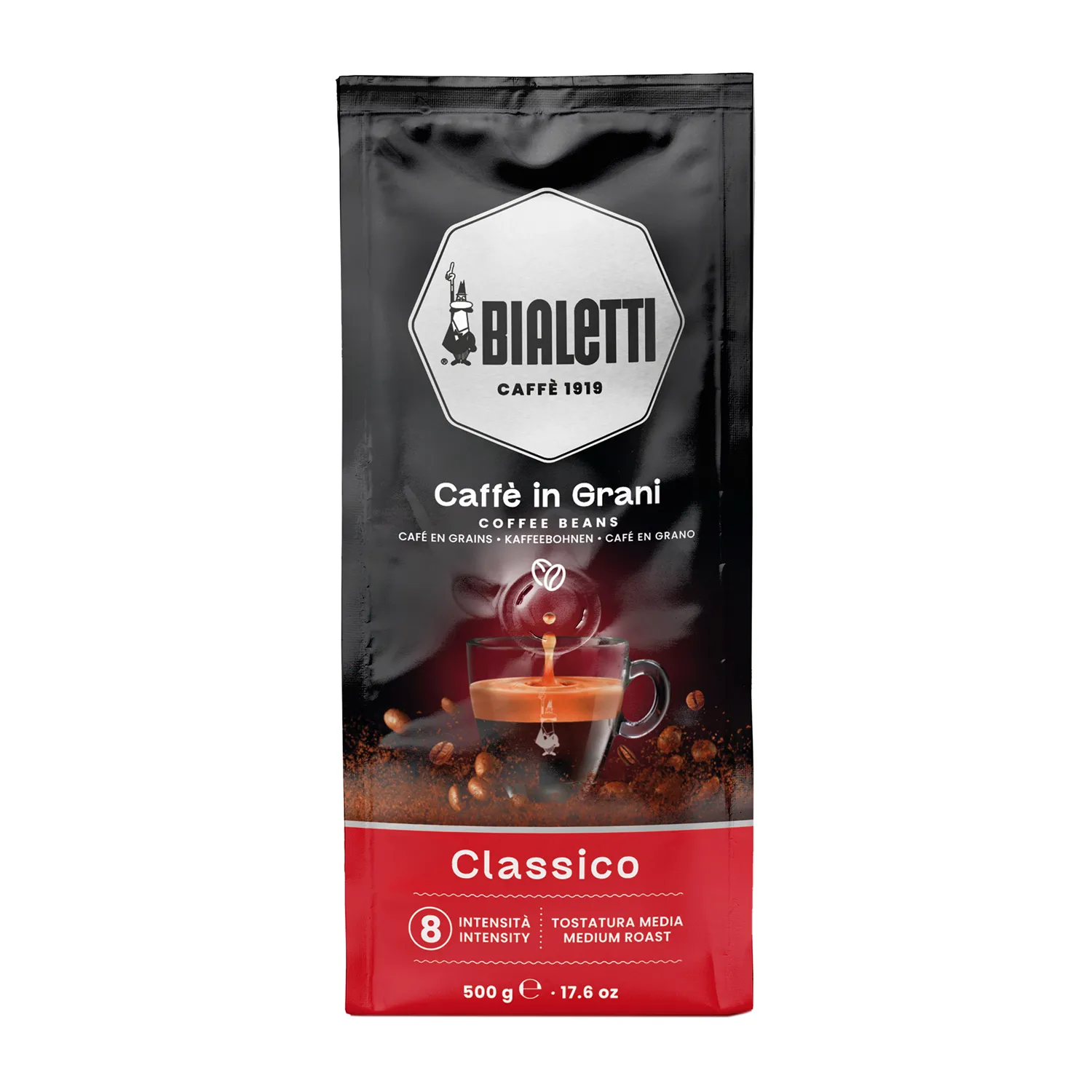 500g Bialetti Caffè in Grani Miscela Classica Średnie Palenie